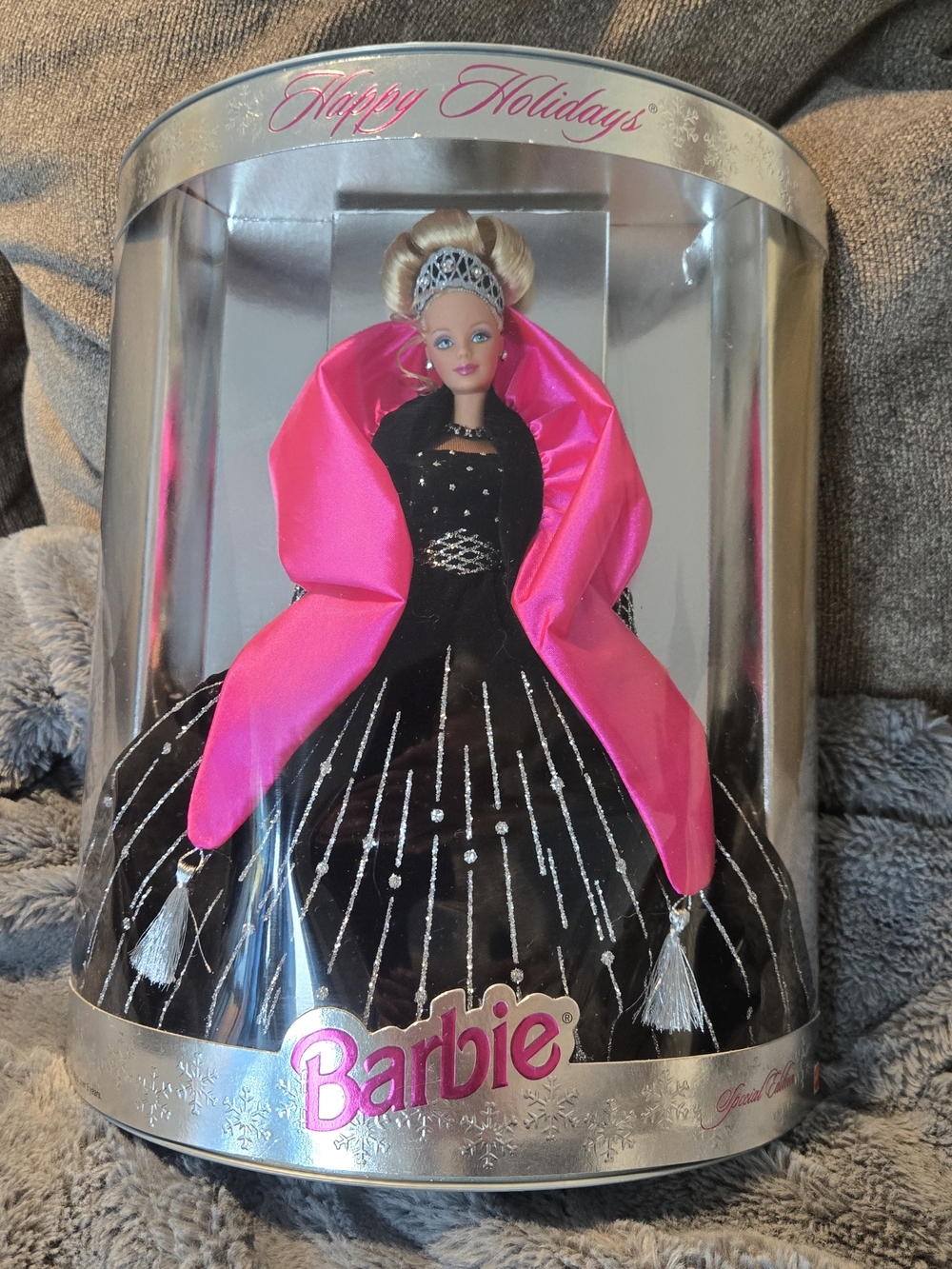 Barbie Black Gown with Hot Pink Shawl Holiday Doll